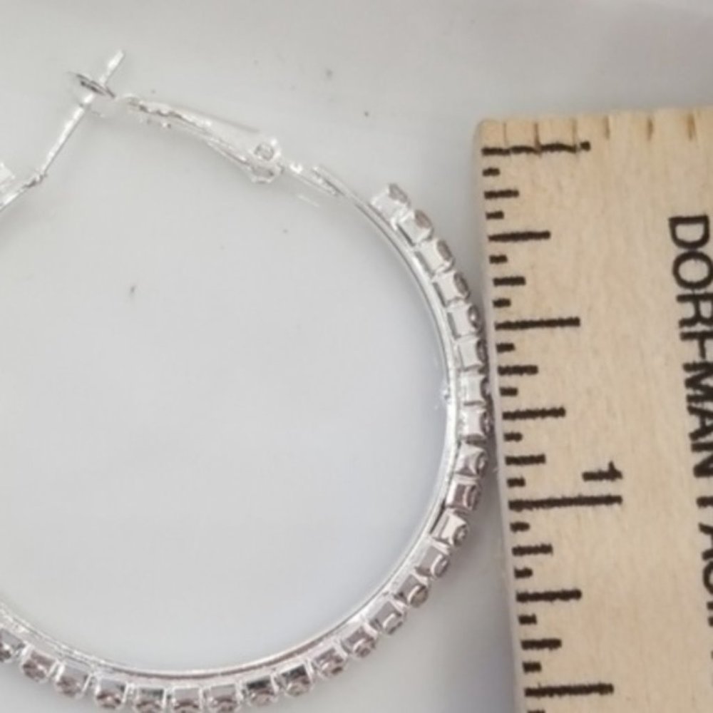 RHINESTONE HOOPS - Picture 2 of 2